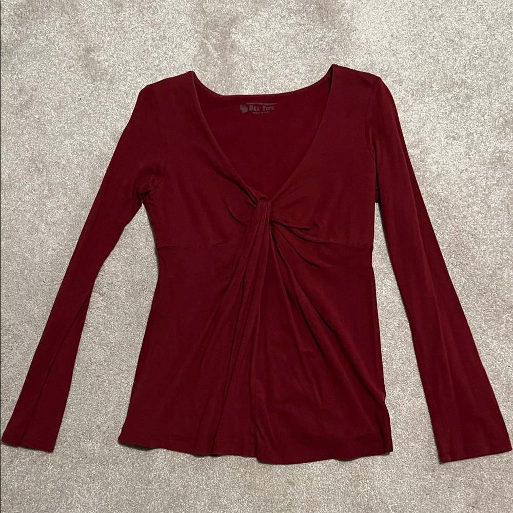Victoria's Secret Deep Red Long Sleeve Tee